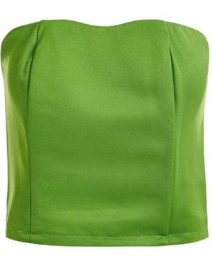 Essentiel Antwerp Smocked-Back Tube Top - Green