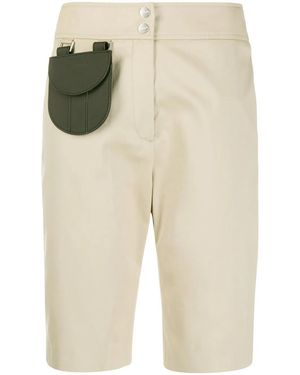 Palm Angels Contrasting Pocket Knee-Length Shorts - Natural