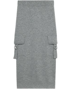 Blumarine Falda midi con bolsillos cargo - Gris