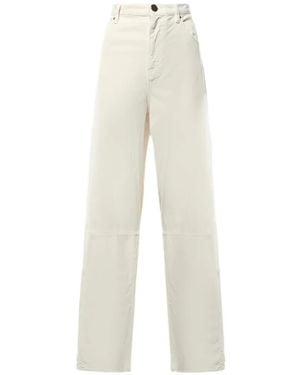 Pinko Corduroy Paneled Pants - White