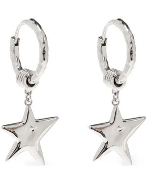 Zadig & Voltaire Star-Charm Hoop Earrings - White