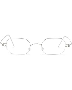 Lindberg Geometric-Frame Glasses - Metallic