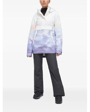 Rip Curl Anti Series Mountain-Print Ski Jacket - Blue