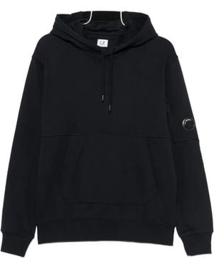 C.P. Company Lens-Detail Drawstring Hoodie - Black