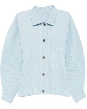 Pleats Please Issey Miyake Pleated Shirt - Blue