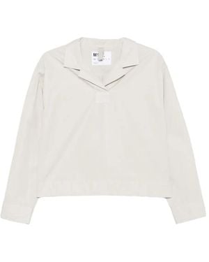 MHL by Margaret Howell Notched-Collar Blouse - White