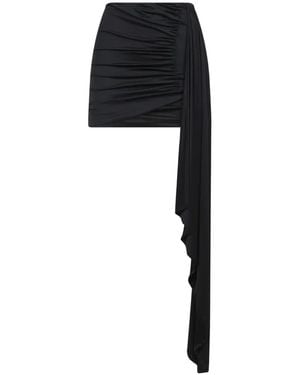 Amen Draped Mini Skirt - Black