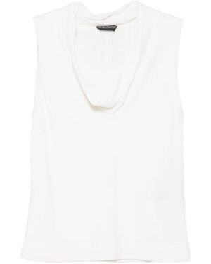 Tom Ford Cowl-Neck Sleeveless Top - White