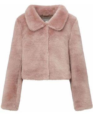 Unreal Fur Tirage Cropped Faux Fur Jacket - Pink