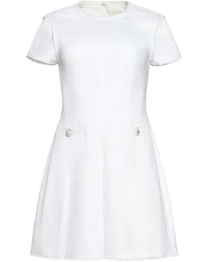 Cinq À Sept Nova Jean Button-Detail Mini Dress - White