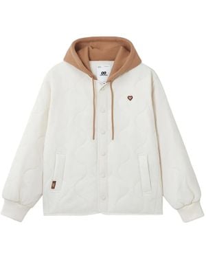 Chocoolate Quilted Hooded Jacket - White