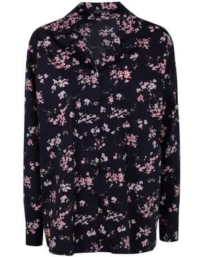 Laura Urbinati Camisa Con Motivo Floral - Azul