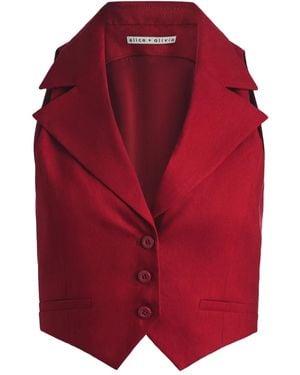 Alice + Olivia Cropped-Weste - Rot