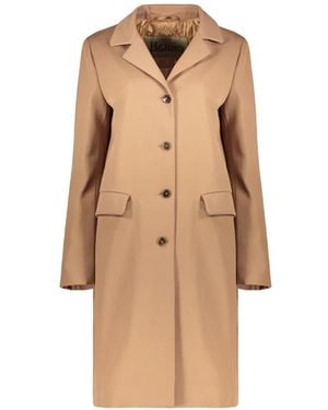 Herno Button-Fastening Coat - Natural