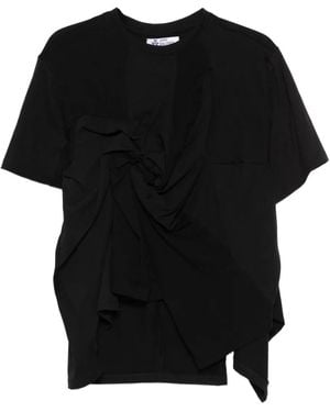 Anni Salonen Knot-Detail Crew-Neck T-Shirt - Black