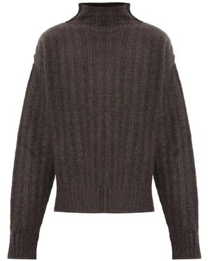 Rick Owens Turtle Ribbed-Knit High-Neck Jumper - Grey