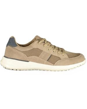 Lumberjack Mesh-Panelled Trainers - Natural