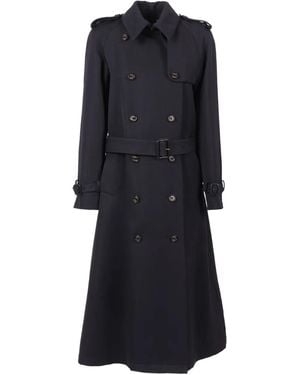 Sealup Atena Buckle-Belt Trench Coat - Black