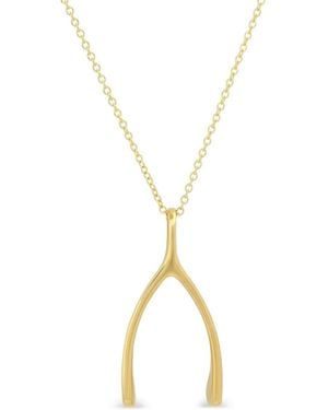 Jennifer Meyer Collana Wishbone Grande - Metallizzato
