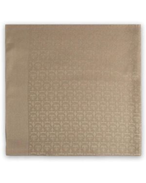 Ferragamo Gancini-Monogram Scarf - Natural