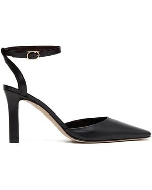 The Row Ankle-Strap Pointed-Toe Flats - Black