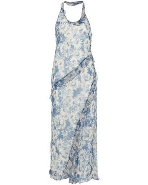 SIR. Lilia Halter Maxi Dress - Blue