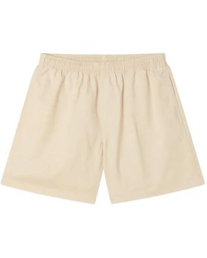 Obey Theo Logo-Patch Shorts - Natural