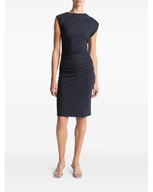 Vince Drape Twist Midi Dress - Blue