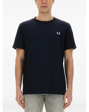 Fred Perry Logo-embroidered T-shirt - Negro