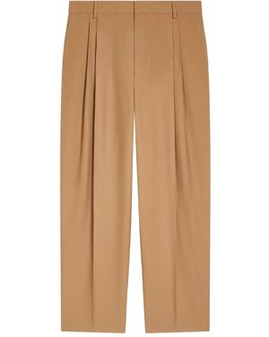 Dries Van Noten Pantalon En Laine À Coupe Droite - Neutre