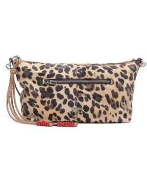 Bimba Y Lola Trapecio Leopard-Print Shoulder Bag - White