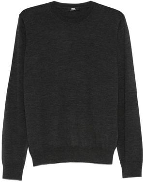 Alpha Studio Merino Crew-Neck Sweater - Black