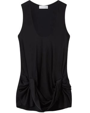 Stella McCartney Draped Knot-Detail Top - Black