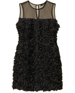 Twinset Floral Tulle Mini Dress - Black
