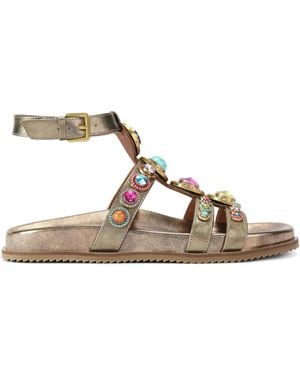Kurt Geiger Leather Octavia Flexi Gladiator Sandals - Brown