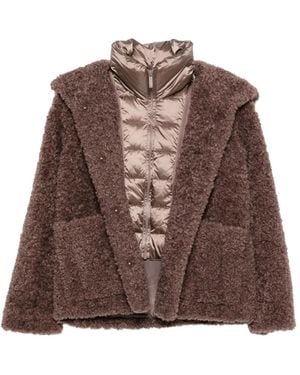 Bomboogie Veste Texturée À Capuche - Marron