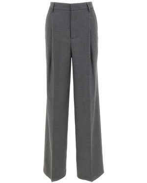 Blumarine Pleated Palazzo Trousers - Grey