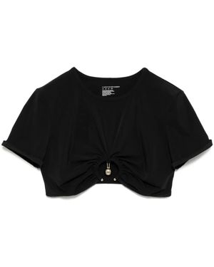 Christopher Esber Orbit Cropped Zwembroek Met Ruches - Zwart