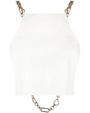 Cult Gaia Joey Chain-Strap Top - White