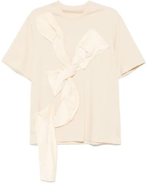 JNBY Bow-Embellished T-Shirt - Natural