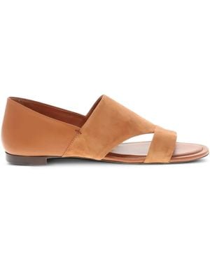 Tod's Leather Suede Sandals - Brown