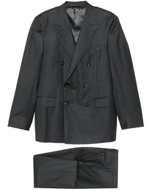 Canali Traje Con Doble Botonadura - Gris
