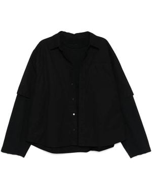 we11done Camicia A Strati - Nero