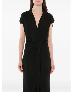 Givenchy Draped Evening Gown - Black