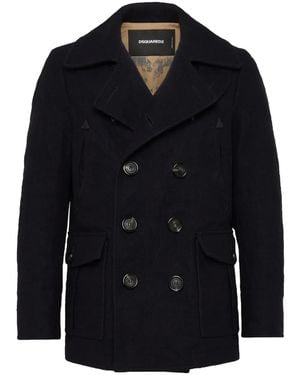 DSquared² Abrigo Corto Con Doble Botonadura - Azul