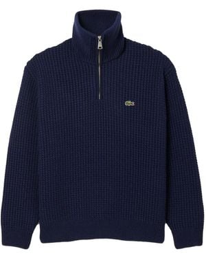 Lacoste Logo-Patch Sweater - Blue