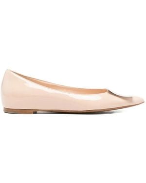 Roberto Festa Square-Detail Ballet Flats - Pink