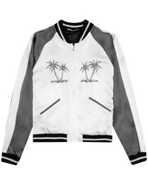 Palm Angels Palm Tree Embroidered Jacket - White