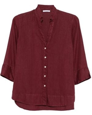 ROSSO35 Button Three-Quarter Sleeve Shirt - Red