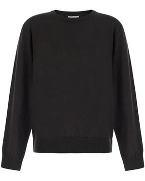 Grifoni Crew-Neck Ribbed-Trim Jumper - Black